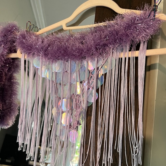 Purple Sequin Top and bottom Go go dance outfit Small like new!! - Picture 2 of 12